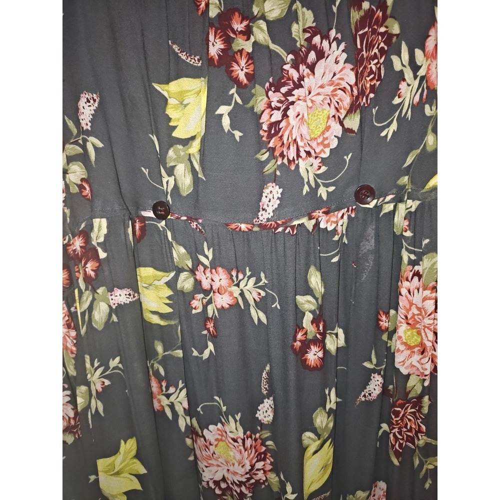 Anthropologie Floral Boho Tiered Midi Dress Cottagecore Long Sleeve Small - Picture 4 of 14